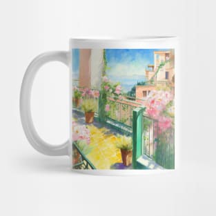 Sunny terrace in Barcelona III Mug